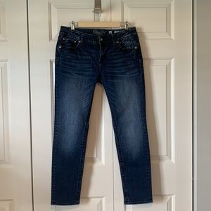 Miss Me Dark Wash Cuffed Skinny Sz 31